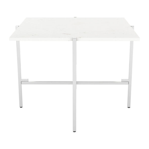 Titan White and Silver Side Table, image 3