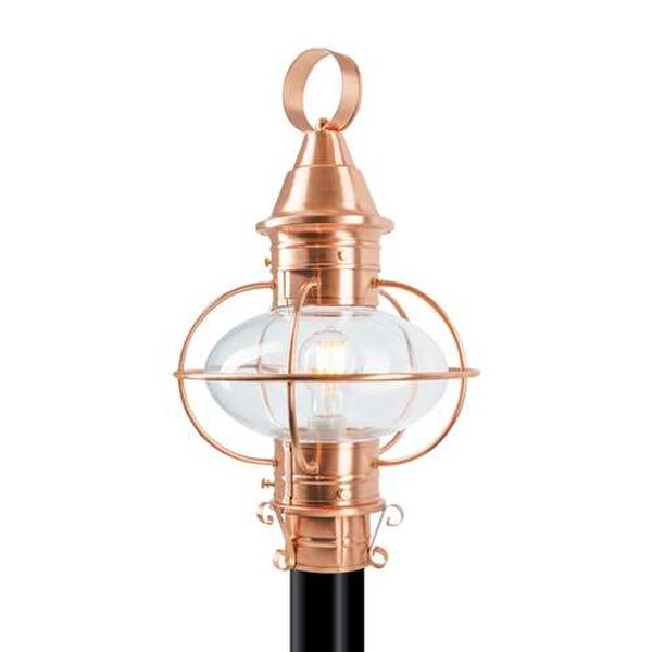 American Onion Copper One-Light Outdoor Post Lantern, image 1