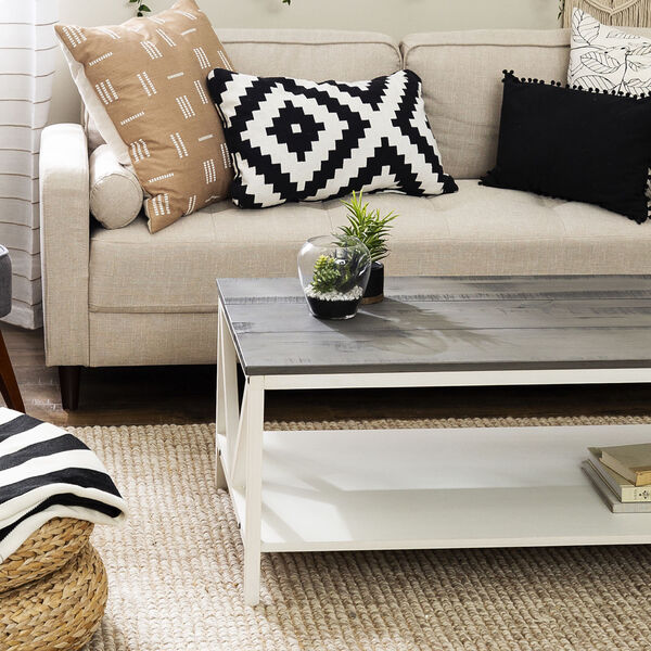 Natalee Gray and White Coffee Table, image 4