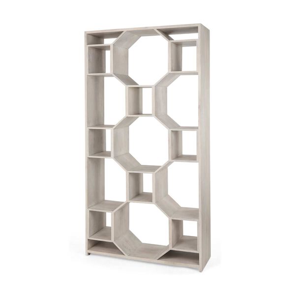 Traro Beige Wooden Compartment Shelving Unit, image 1