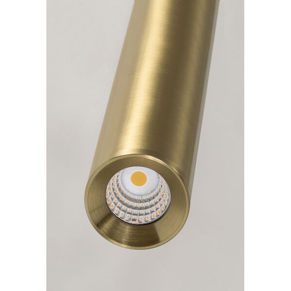 Eli Satin Brass One-Light Integrated LED Mini Pendant, image 5
