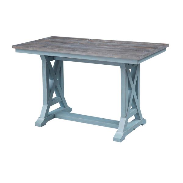 Bar Harbor Blue and Natural Counter Height Dining Table, image 1