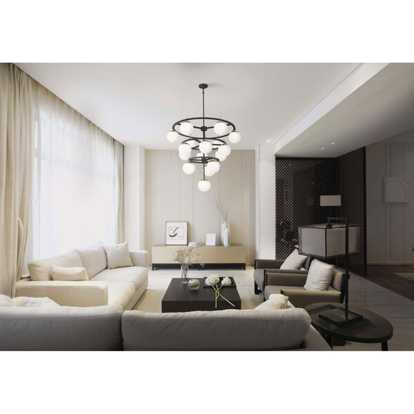 Alluria Weathered Black with Autumn Gold Six-Light Chandelier, image 2