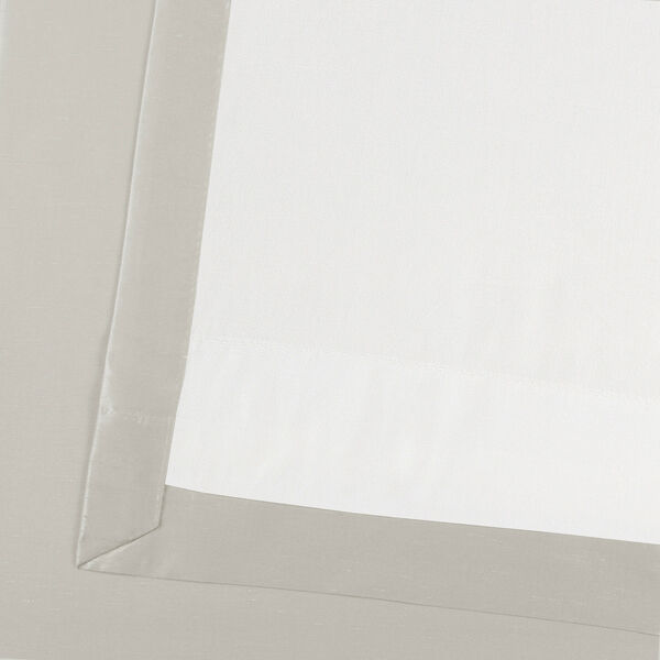 Mist Gray Vintage Textured Faux Dupioni Silk Single Curtain Panel 50 x 96, image 6