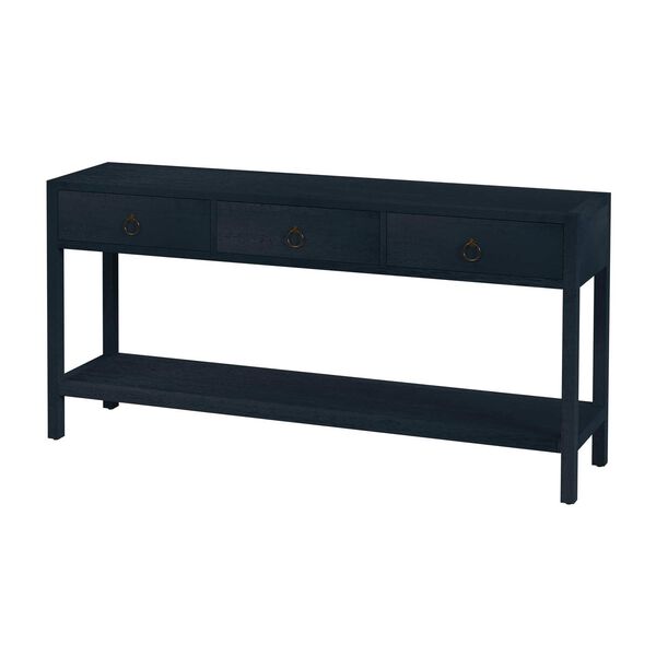 Lark Navy Blue Three-Drawer 65-Inch Console Table, image 1