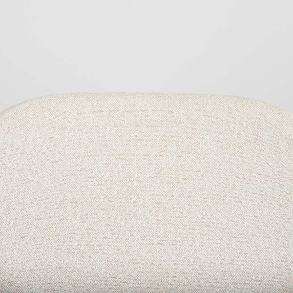 Amelia Cream Boucle with Black Metal Upholstered Accent Chair, image 6