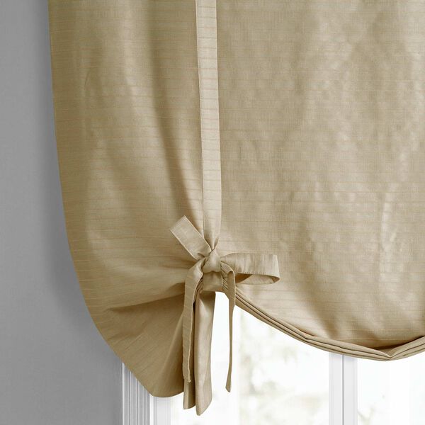 Sandcastle Tan Hand Weaved Cotton Tie-Up Window Shade Single Panel, image 6