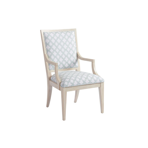 Newport Green and White Eastbluff Upholstered Arm Chair, image 1