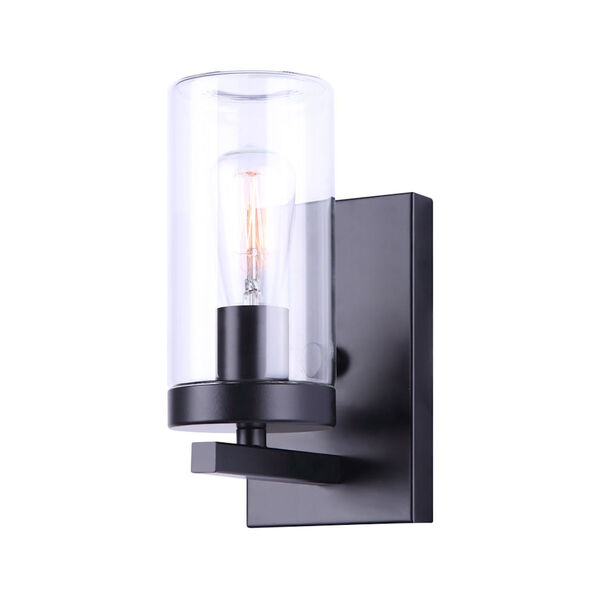 Jory Black One-Light Outdoor Wall Mount, image 1