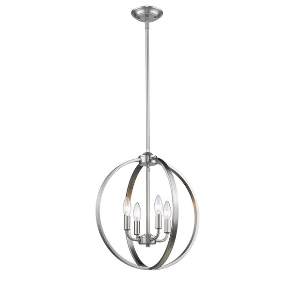Colson Pewter Four-Light Chandelier, image 2