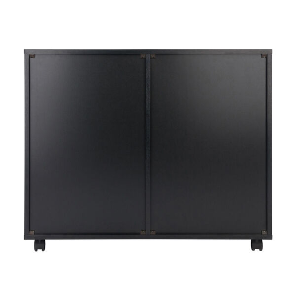 Halifax Black Two-Section Mobile Storage Cabinet, image 5