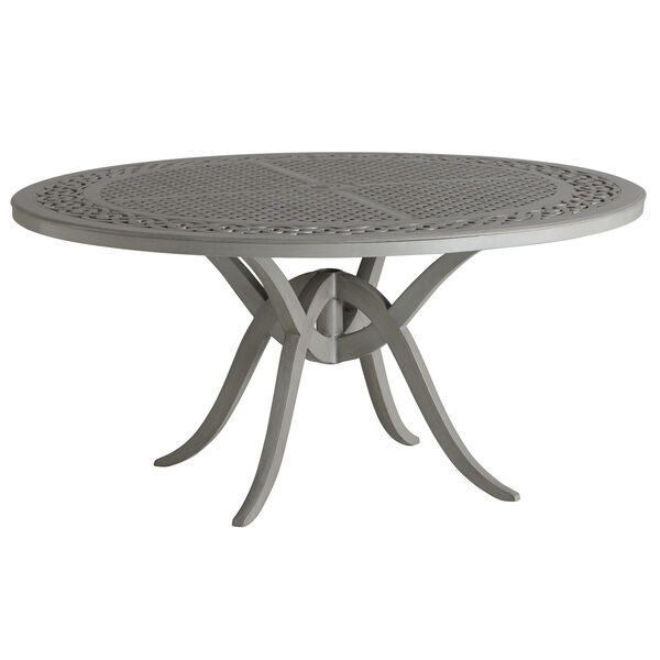 Silver Sands Soft Gray Round Dining Table, image 1
