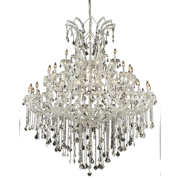 Maria Theresa Chrome Forty-Nine Light 60-Inch Chandelier with Royal Cut Clear Crystal, image 1