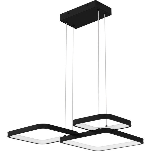 Elvive Matte Black Three-Light LED Pendant, image 4