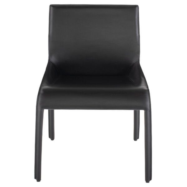 Delphine Matte Black Armless Dining Chair, image 2