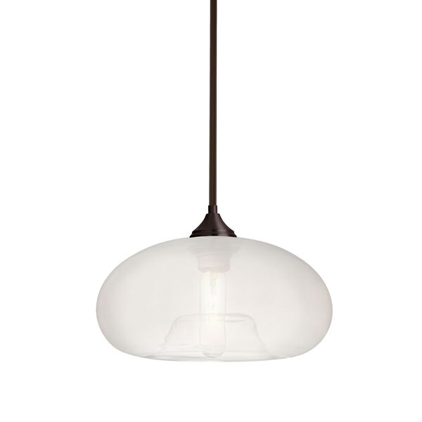 Bana Bronze One-Light Pendant With Frost Glass, image 1