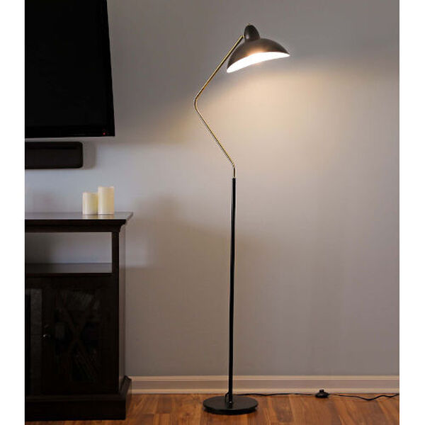 Swoop Black LED Floor Lamp, image 5