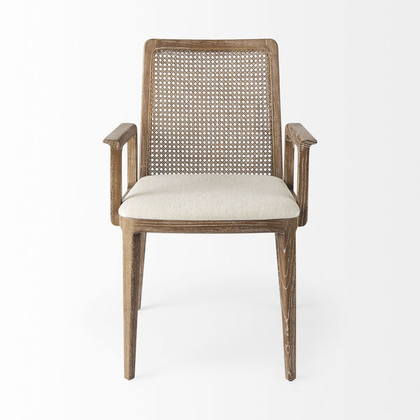 Clara Light Brown and Cream Dining Chair, image 2
