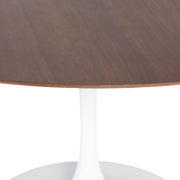 Cal Walnut and White Dining Table, image 2