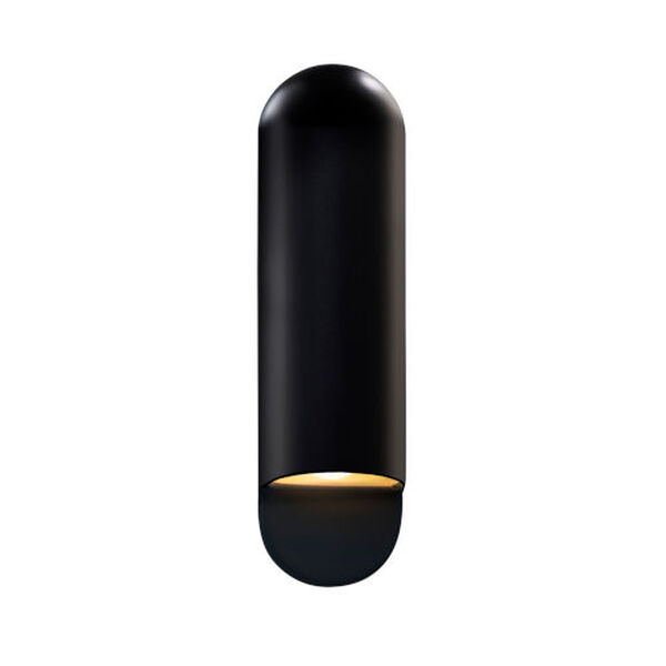 Ambiance Carbon Matte Black Five-Inch Two-Light ADA LED Capsule Outdoor Wall Sconce, image 1
