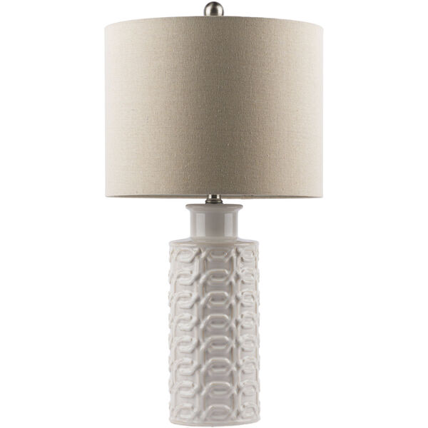 Austell White and Beige Table Lamp, image 1