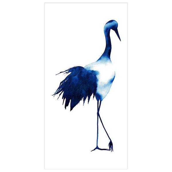 Ink Drop Crane 1 Frameless Free Floating Tempered Glass Panel Graphic Wall Art, image 2