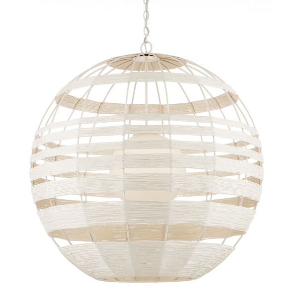 Lapsley Vanilla and White One-Light Orb Chandelier, image 4