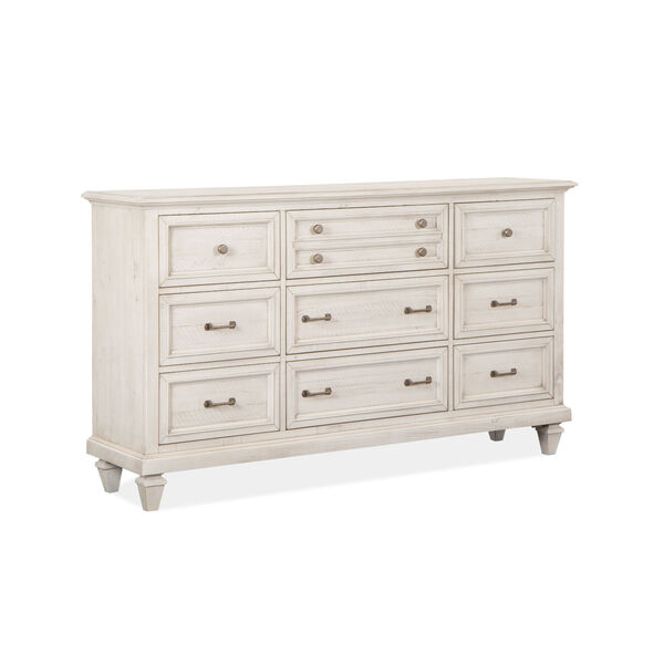 Newport White Drawer Dresser, image 1