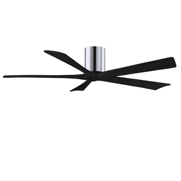 Irene-5H Polished Chrome and Matte Black 60-Inch Outdoor Ceiling Fan, image 3