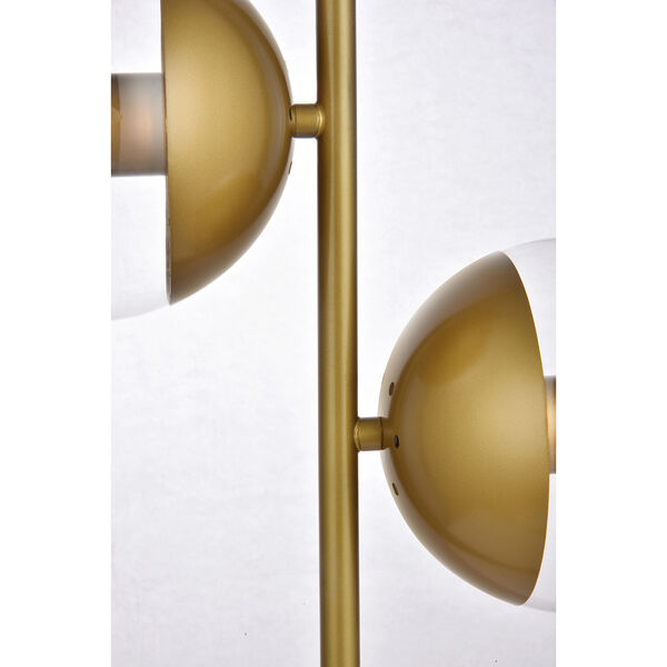 Eclipse Brass Two-Light Table Lamp, image 6