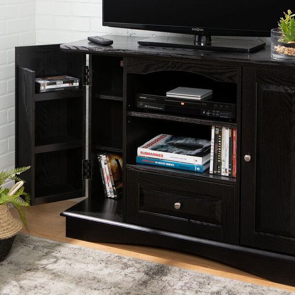 Black 42-Inch Bedroom TV Console with Media Storage, image 5
