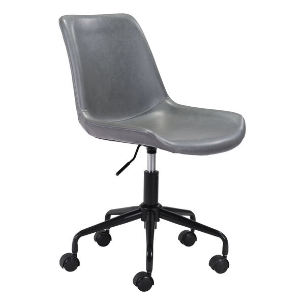 Byron Gray and Black Office Chair, image 1
