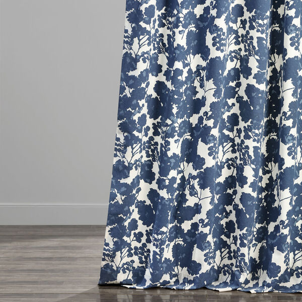 Blue Printed Cotton Single Curtain Panel 50 x 96, image 5