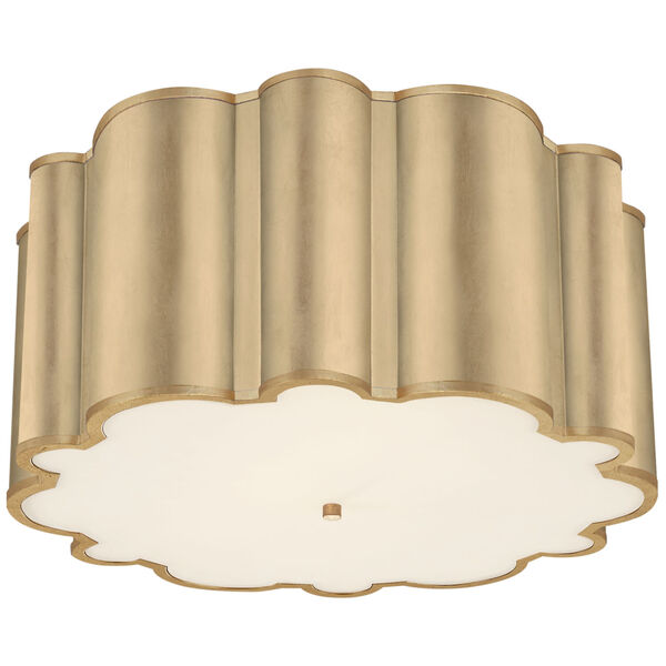 Markos Grande Flush Mount in Gild with Frosted Acrylic by Alexa Hampton, image 1