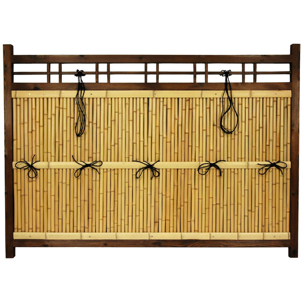 4 ft. x 5.5 ft. Japanese Bamboo Kumo Fence, image 2