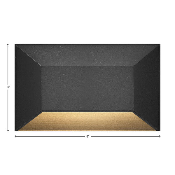 Nuvi Black Medium Rectangular LED Deck Sconce, image 4