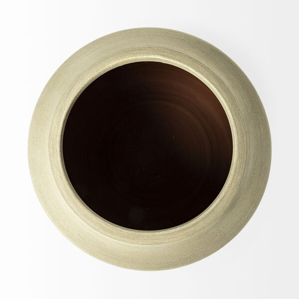 Sonnett White and Blue 10-Inch Ceramic Vase, image 4