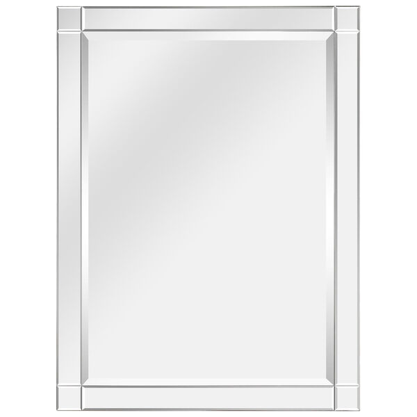 Moderno Clear 40 x 30-Inch Squared Corner Beveled Rectangle Wall Mirror, image 2