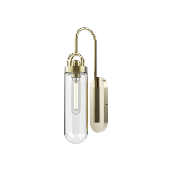 Lancaster Brushed Brass One-Light Wall Sconce, image 1