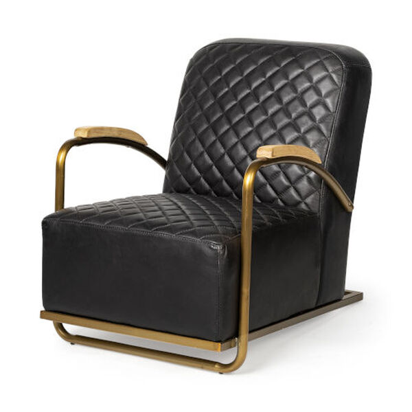 Horace I Black and Gold Accent Chair, image 1