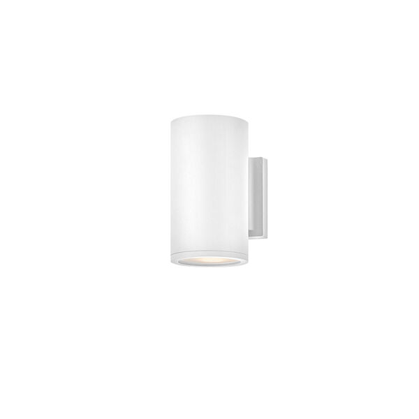 Silo Satin White Led Outdoor Wall Mount With Etched Glass, image 3