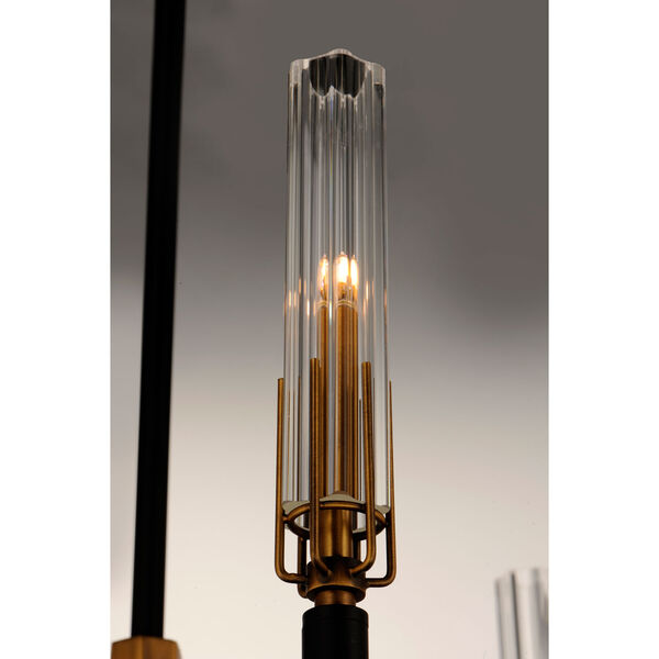Flambeau Black and Antique Brass Eight-Light LED Pendant, image 2