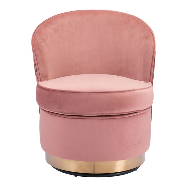 Zelda Pink and Gold Accent Chair, image 4