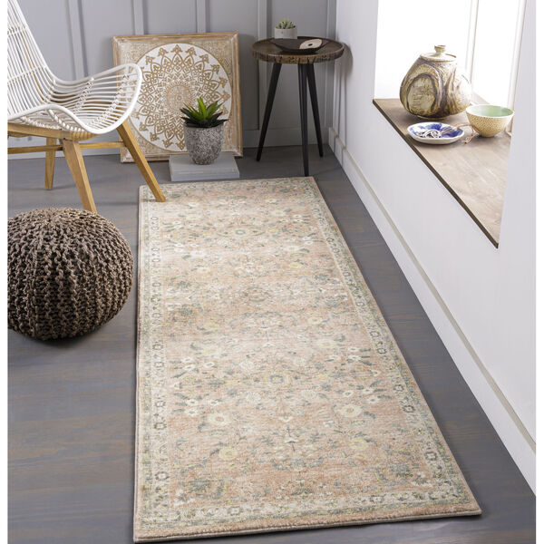 Erin Cream, Pale Pink and Butter Runner: 2 Ft. 6 In. x 7 Ft. 6 In. Area Rug, image 2