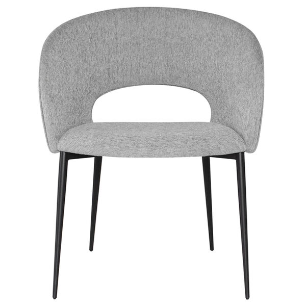 Alotti Light Grey and Matte Black Dining Chair, image 2