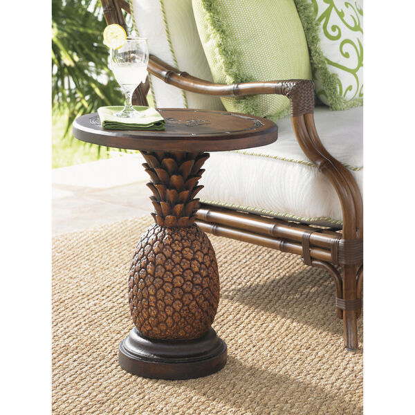 Alfresco Living Brown Pineapple End Table, image 3