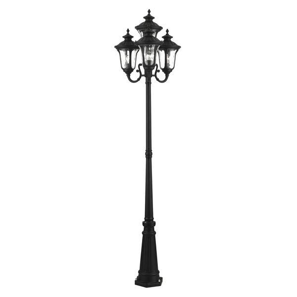 Oxford Textured Black Four-Light Outdoor Post Lantern, image 4
