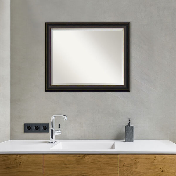 Trio Bronze 33W X 27H-Inch Bathroom Vanity Wall Mirror, image 3