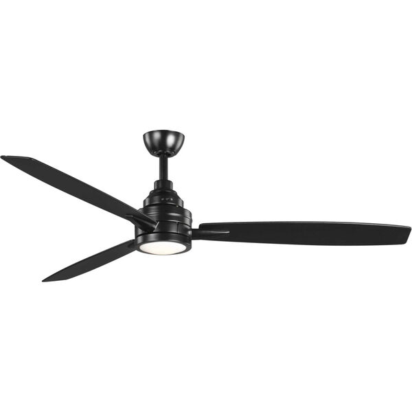 P2554-3130K Gaze Black 60-Inch LED Ceiling Fan, image 1
