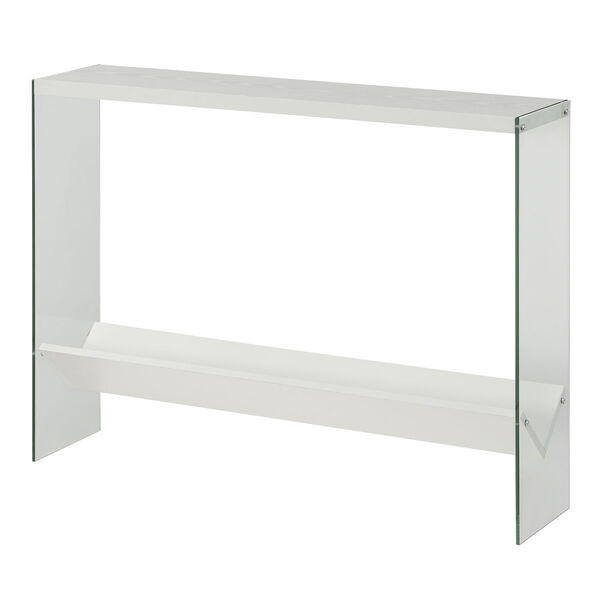 SoHo White Console Table with Shelf, image 1